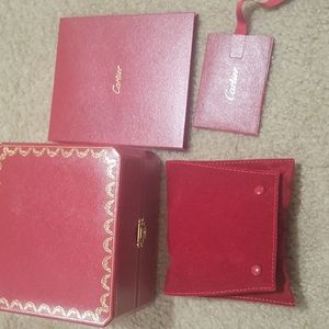 Original Cartier watch box and travel pouch